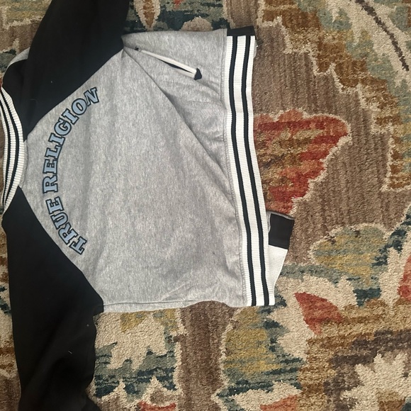 Kids True Religion Jacket Size 5 Black Grey - Picture 3 of 6